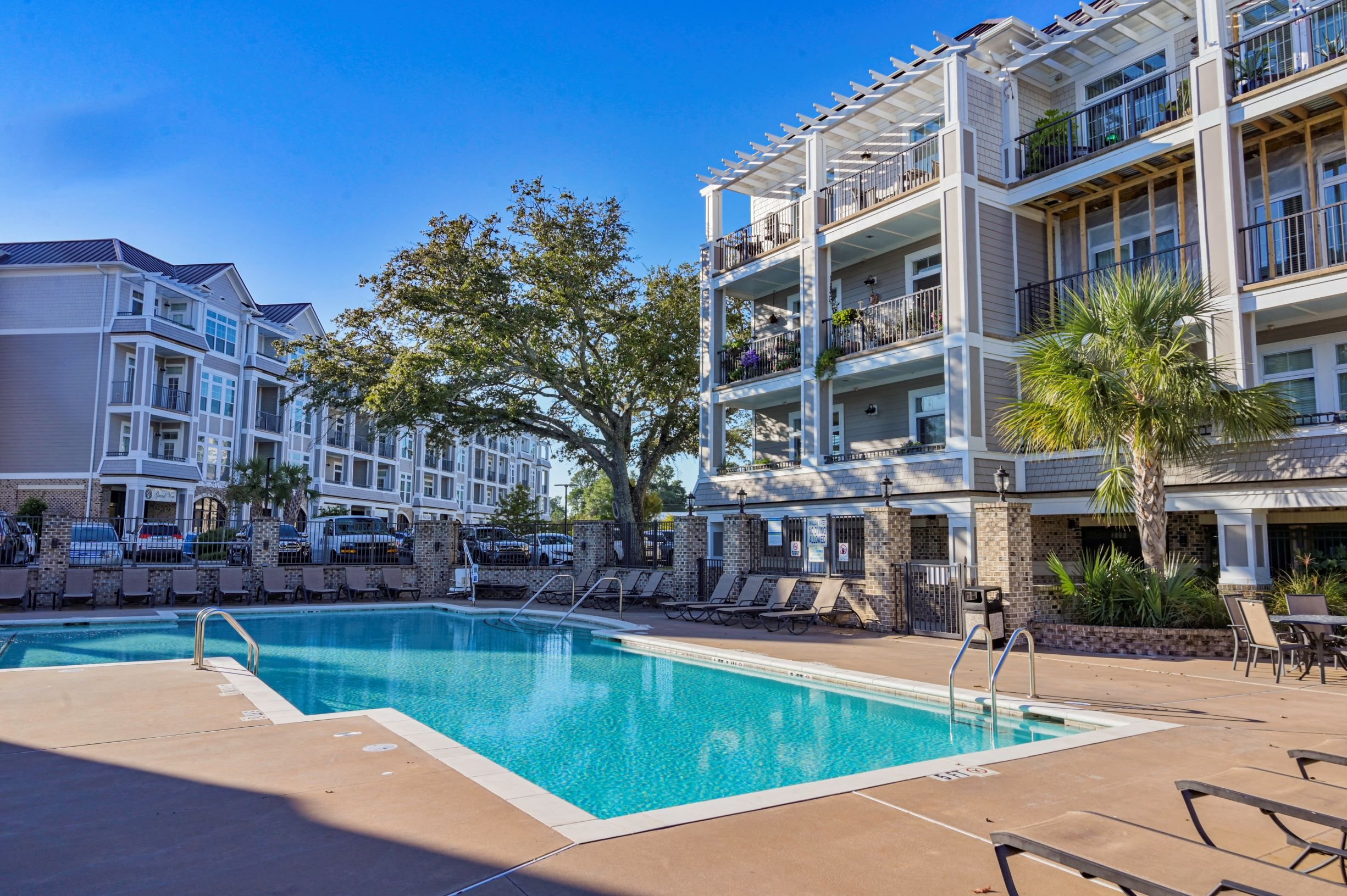Sparkling Swimming Pool at Grand View Luxury Apartments in Wilmington, NC