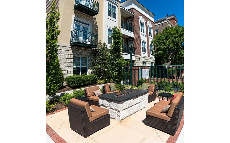 Outdoor Fire Pit at The Village Lofts, Greensboro, NC 27455
