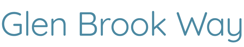 Glen Brook Way logo - soft blue wordmark